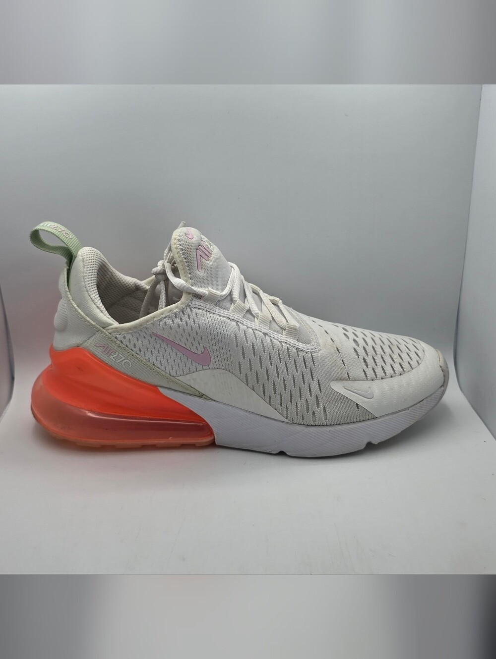 NIKE AIR MAX 270 (GS) WHITE / PINK FOAM 943345 113  Womens 7.5 6y